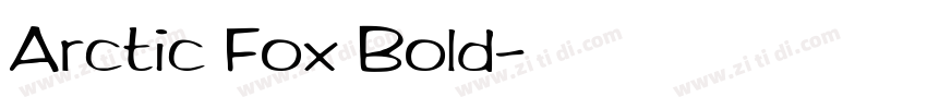 Arctic Fox Bold字体转换